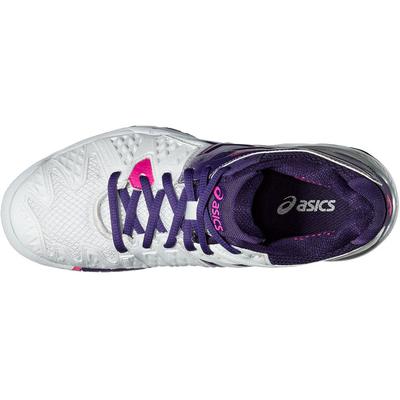 Asics Womens GEL-Resolution 6 Tennis Shoes - White/Purple/Pink - main image