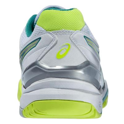 Asics Womens GEL Resolution 6 Tennis Shoes - White/Emerald Green/Silver - main image