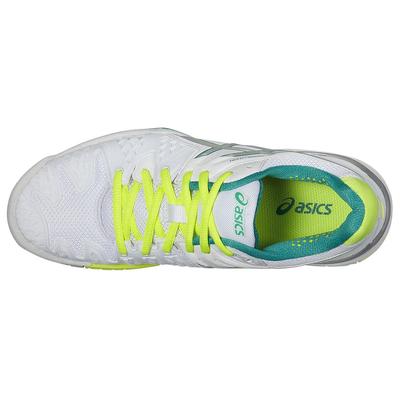 Asics Womens GEL Resolution 6 Tennis Shoes - White/Emerald Green/Silver - main image