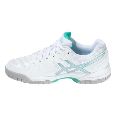 Asics Womens GEL-Dedicate 4 OC Tennis Shoes - White/Silver/Mint - main image