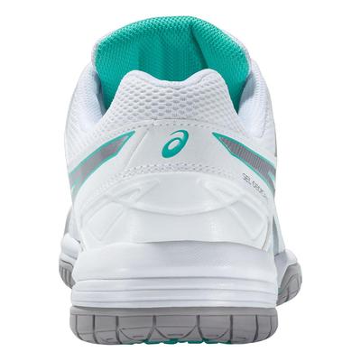 Asics Womens GEL-Dedicate 4 OC Tennis Shoes - White/Silver/Mint - main image