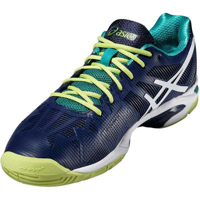 Asics Mens GEL-Solution Speed 3 Tennis Shoes - Blue/White/Lime