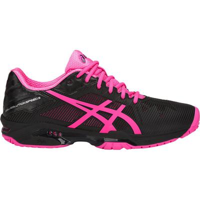 Asics Womens GEL-Solution Speed 3 Tennis Shoes - Black/Hot Pink/Silver - main image