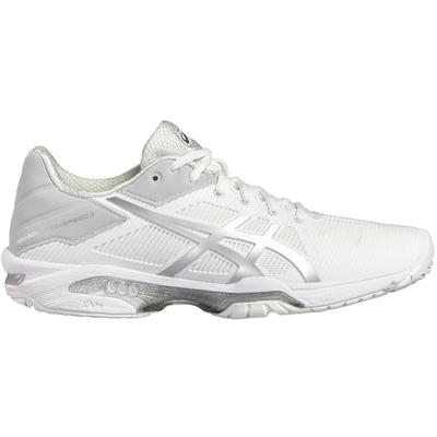 Asics Womens GEL-Solution Speed 3 Tennis Shoes - White/Silver - main image