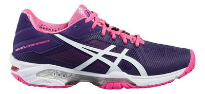 Asics Womens GEL-Solution Speed 3 Tennis Shoes - Purple/White/Pink - main image