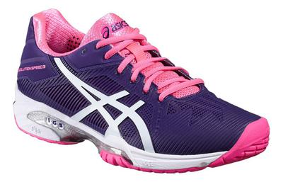 Asics Womens GEL-Solution Speed 3 Tennis Shoes - Purple/White/Pink - main image