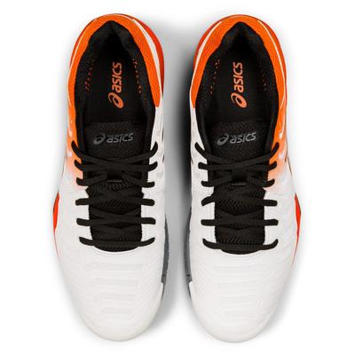 Asics Mens GEL-Resolution 7 Tennis Shoes - White/Koi - main image