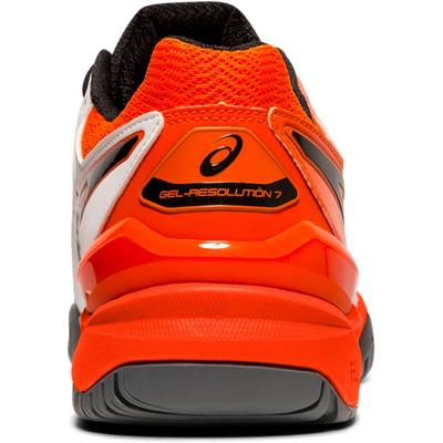 Asics Mens GEL-Resolution 7 Tennis Shoes - White/Koi - main image