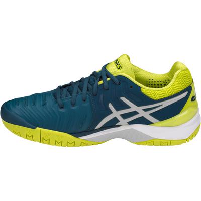 Asics Mens GEL-Resolution 7 Tennis Shoes - Ink Blue/Sulphur Spring - main image