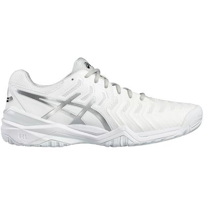 Asics Mens GEL-Resolution 7 Tennis Shoes - White/Silver - main image