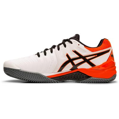Asics Mens GEL-Resolution 7 Clay Tennis Shoes - White/Koi - main image