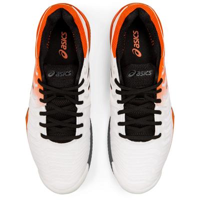 Asics Mens GEL-Resolution 7 Clay Tennis Shoes - White/Koi - main image