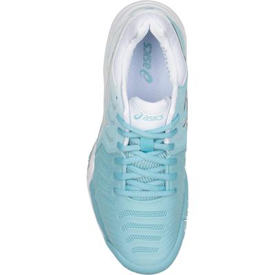 Asics Womens GEL-Resolution 7 Tennis Shoes - Porcelain Blue/White - main image