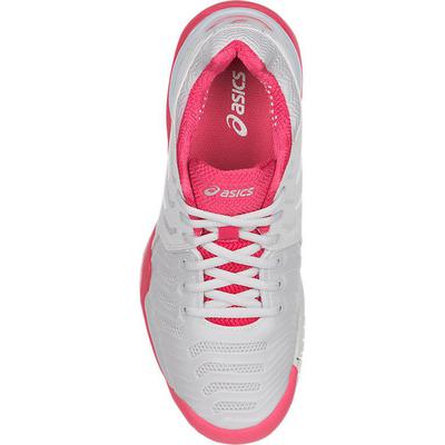Asics Womens GEL-Resolution 7 Tennis Shoes - Glacier Grey/Rouge Red