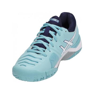 Asics Womens GEL-Challenger 11 Tennis Shoes - Porcelain Blue/White