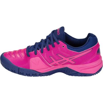 Asics Womens GEL-Challenger 11 Tennis Shoes - Pink Glow/Blue Print - main image