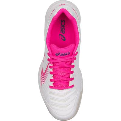 Asics Womens GEL-Game 6 Tennis Shoes - White/Pink Glow - main image