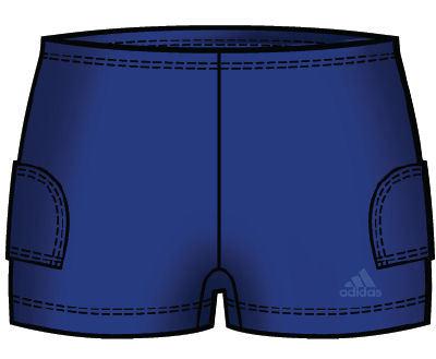 Adidas Womens Classic Slip Ball Pocket Shorts - Blue (Under Skirt Shorts) - main image
