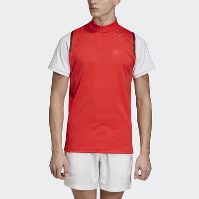 Adidas Mens Stella McCartney Court Zip Tee - Active Red - main image