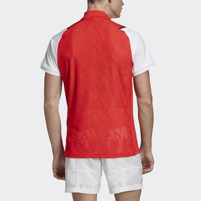 Adidas Mens Stella McCartney Court Zip Tee - Active Red - main image