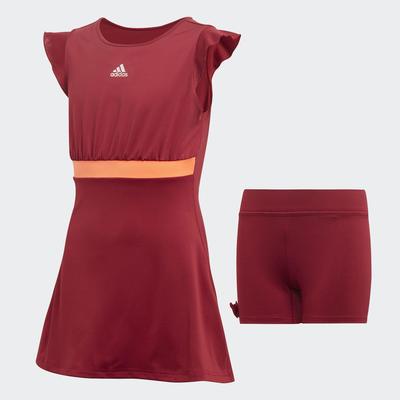 Adidas Girls Ribbon Dress - Collegiate Burgundy - main image