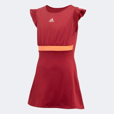 Adidas Girls Ribbon Dress - Collegiate Burgundy - main image