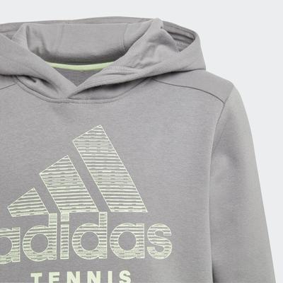 Adidas Boys Tennis Hoodie - Grey Three