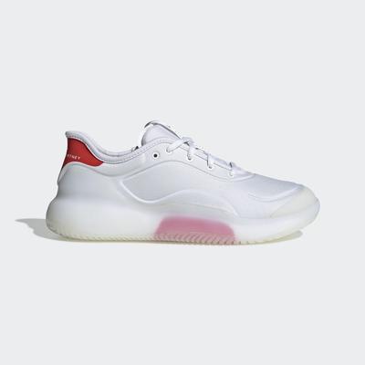 Adidas Womens Stella McCartney Court Boost Tennis Shoes - White/Active Red/Utility Black - main image