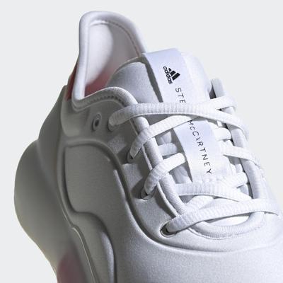 Adidas Womens Stella McCartney Court Boost Tennis Shoes - White/Active Red/Utility Black