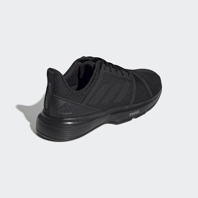Adidas Mens CourtJam Bounce Tennis Shoes - All Black - main image