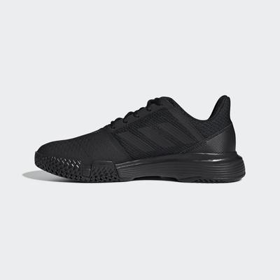 Adidas Mens CourtJam Bounce Tennis Shoes - All Black - Tennisnuts.com