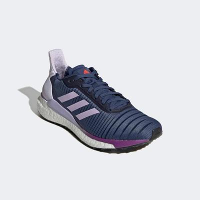 Adidas Womens Solar Glide 19 Running Shoes - Tech Indigo/Purple Tint - main image