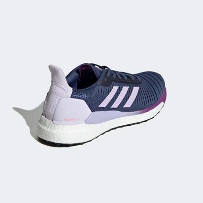 Adidas Womens Solar Glide 19 Running Shoes - Tech Indigo/Purple Tint - main image