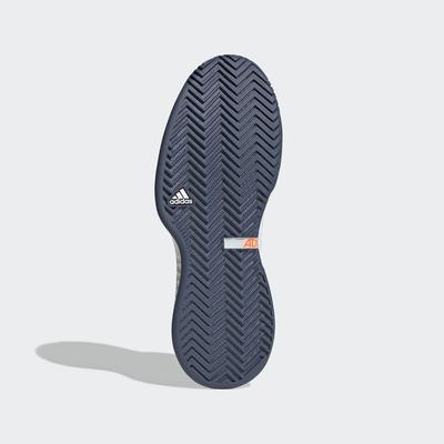 Adidas Mens Adizero Ubersonic 3 Tennis Shoes - White/Light Solid Grey - main image