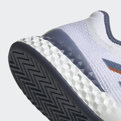 Adidas Mens Adizero Ubersonic 3 Tennis Shoes - White/Light Solid Grey