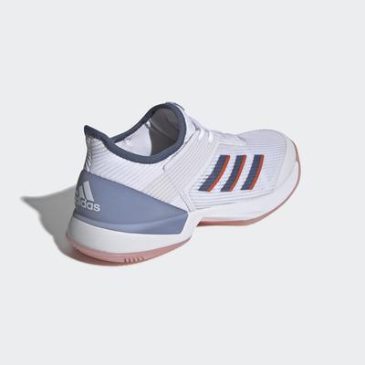 Adidas Womens Adizero Ubersonic 3 Tennis Shoes - White/True Orange - main image