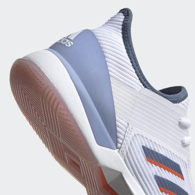Adidas Womens Adizero Ubersonic 3 Tennis Shoes - White/True Orange - main image