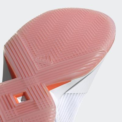 Adidas Womens Adizero Ubersonic 3 Tennis Shoes - White/True Orange - main image