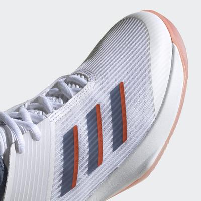 Adidas Womens Adizero Ubersonic 3 Tennis Shoes - White/True Orange - main image