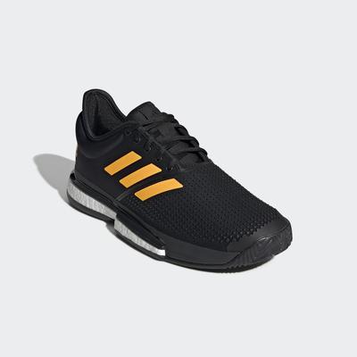Adidas Mens SoleCourt Tennis Shoes - Core Black - main image
