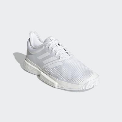 Adidas Mens SoleCourt Parley Tennis Shoes - White - main image