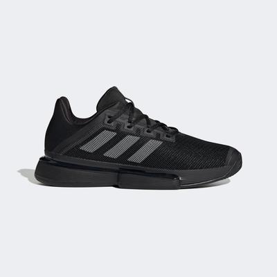 Adidas Mens SoleMatch Bounce Tennis Shoes - Black - main image