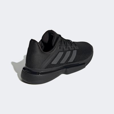 Adidas Mens SoleMatch Bounce Tennis Shoes - Black - main image