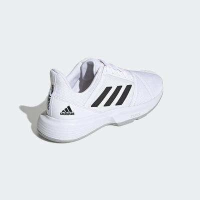 Adidas Mens CourtJam Bounce Tennis Shoes - White/Black - main image
