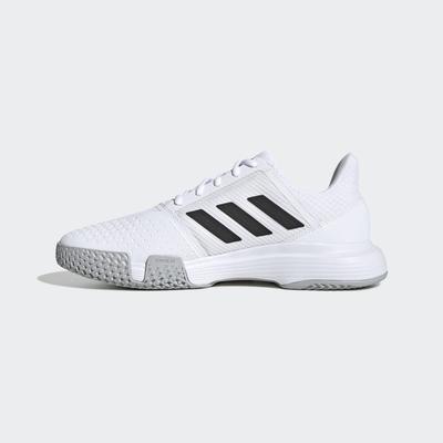 Adidas Mens CourtJam Bounce Tennis Shoes - White/Black - main image