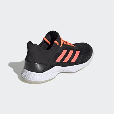 Adidas Mens Adizero Club Tennis Shoes - Core Black/Signal Coral - main image