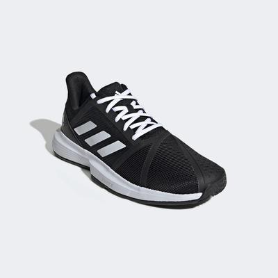 Adidas Mens CourtJam Bounce Tennis Shoes - Black/White - main image