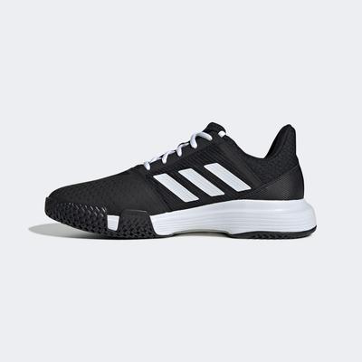 Adidas Mens CourtJam Bounce Tennis Shoes - Black/White - main image