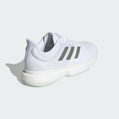 Adidas Mens SoleCourt Tennis Shoes Cloud White Legacy Green