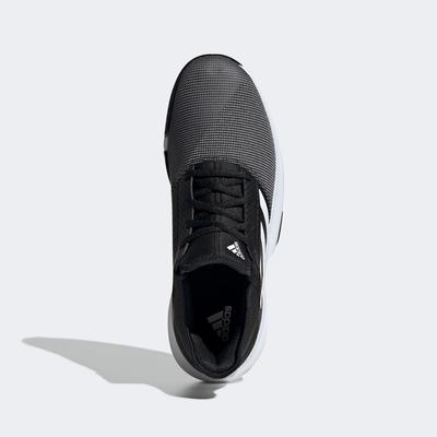 Adidas Mens GameCourt Tennis Shoes - Black/White - main image